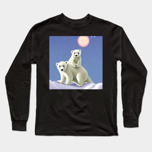 Cute polar bear family Long Sleeve T-Shirt